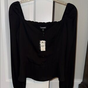 Express Elegant Black Blouse